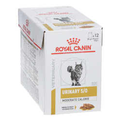 Royal Canin Urinary S/O chat adulte 12 sachets repas calories modérées de 85gr